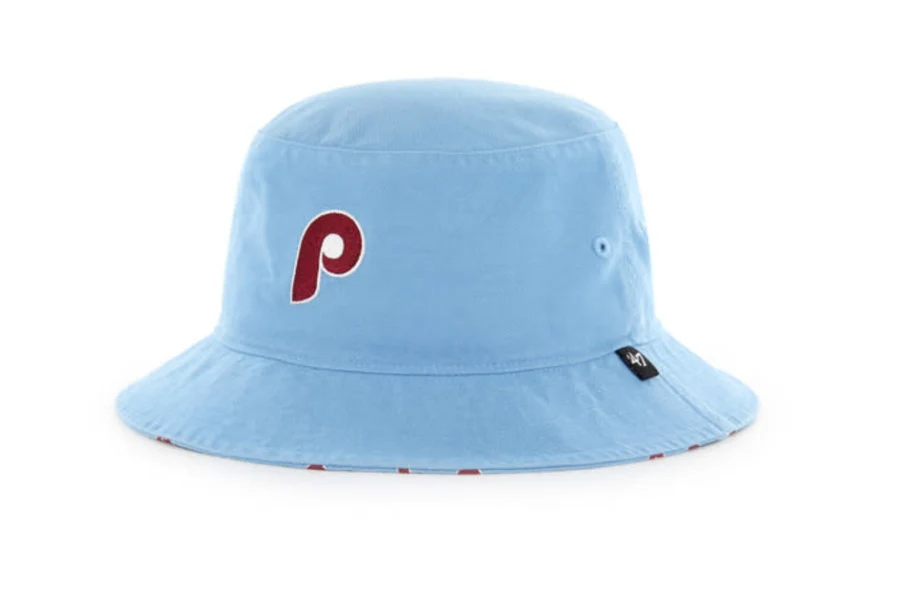 '47 Philadelphia Phillies Columbia Blue Throwback Bucket Hat