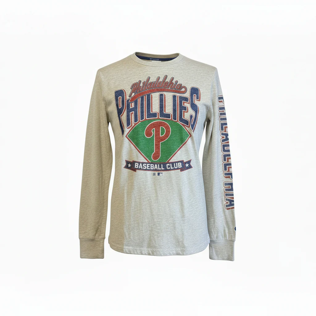'47 Philadelphia Phillies Grey Fair Ball Men's Long Sleeve Tee