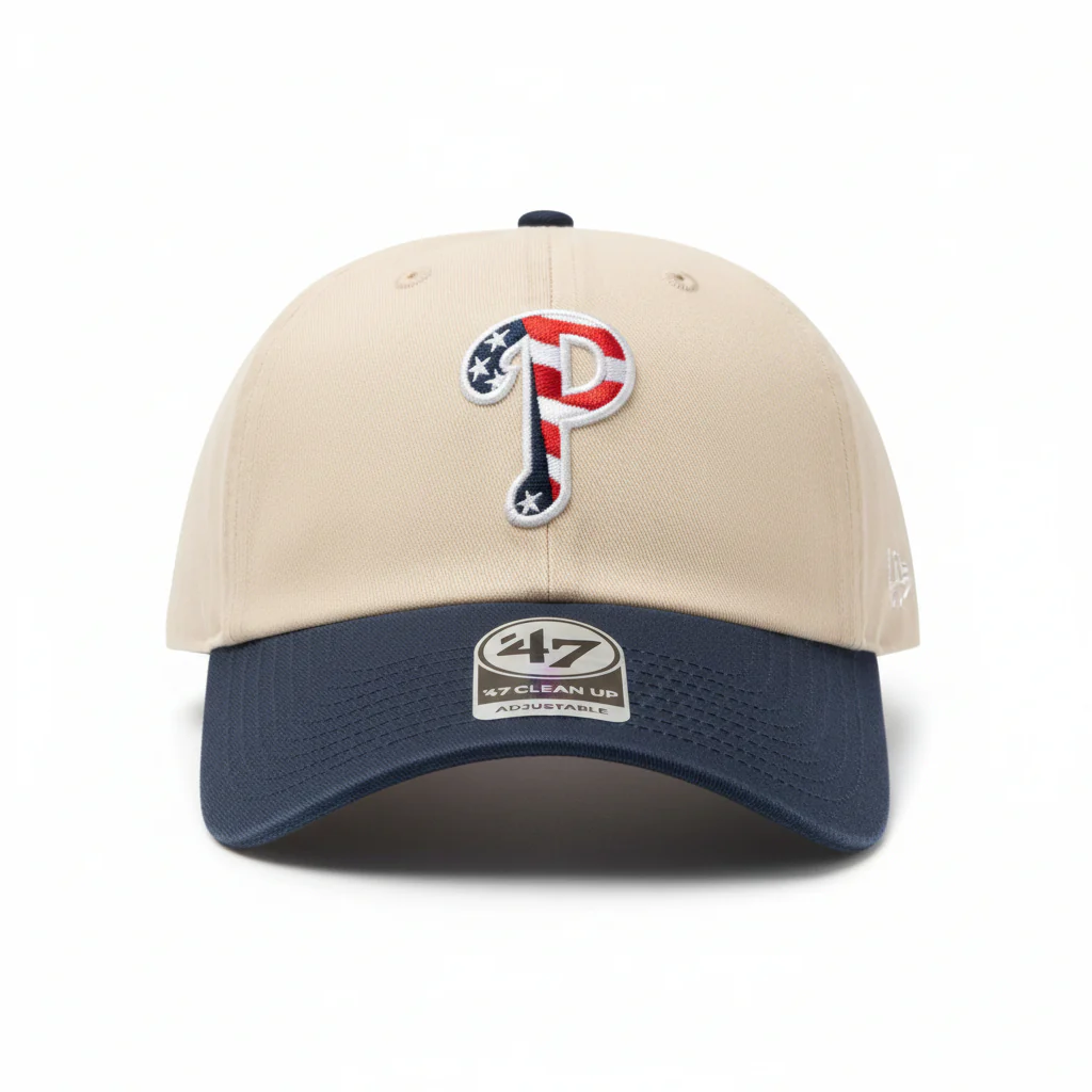 '47 Philadelphia Phillies Natural Flag Fill Two Tone Clean Up