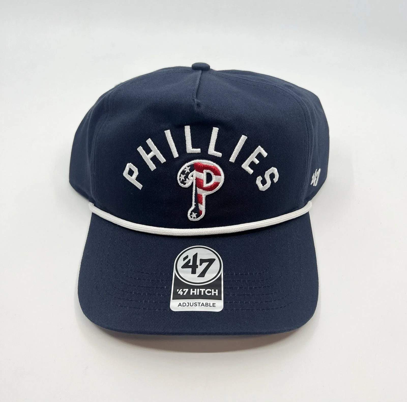 '47 Philadelphia Phillies Navy Flag Fill Arc Hitch with Rope Hat