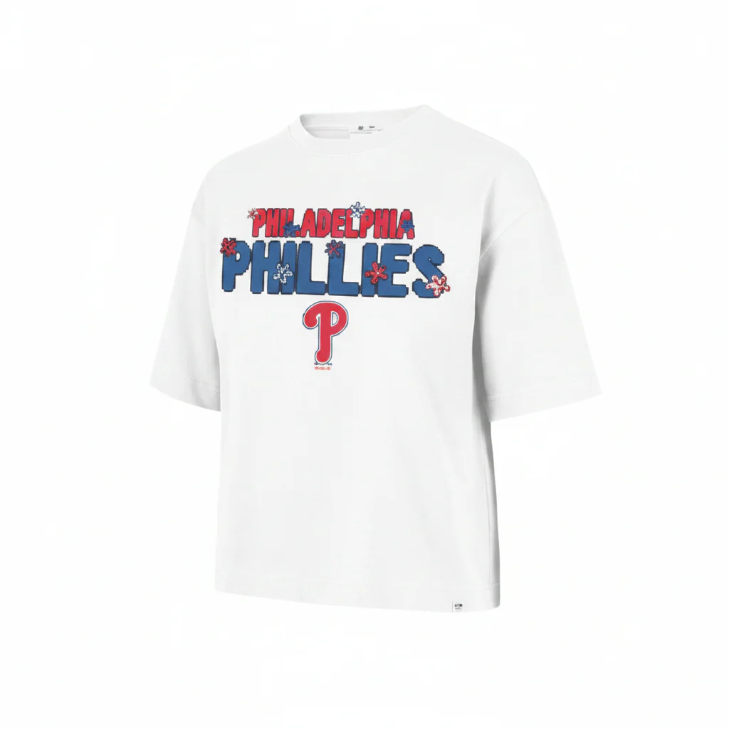 '47 Philadelphia Phillies White Flower Power Women's Crop Top