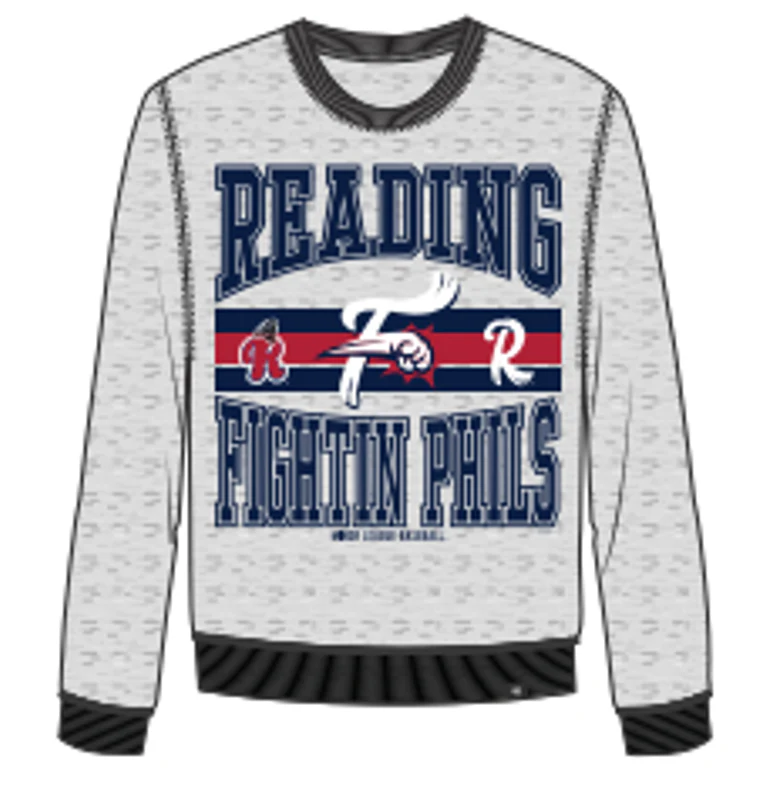 '47 Reading Fightin Phils Grey Headline Crewneck