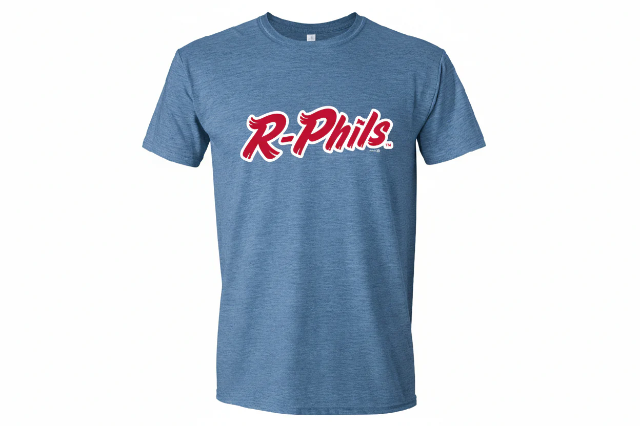 Bimmridder Heather Royal R-Phils Adult Softstyle Logo T-Shirt