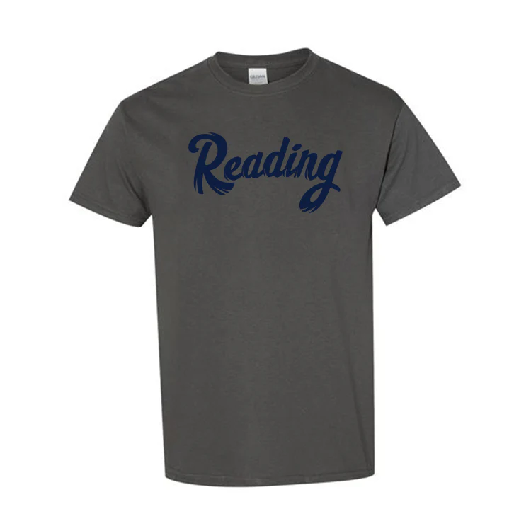 Charcoal Reading Script Tee