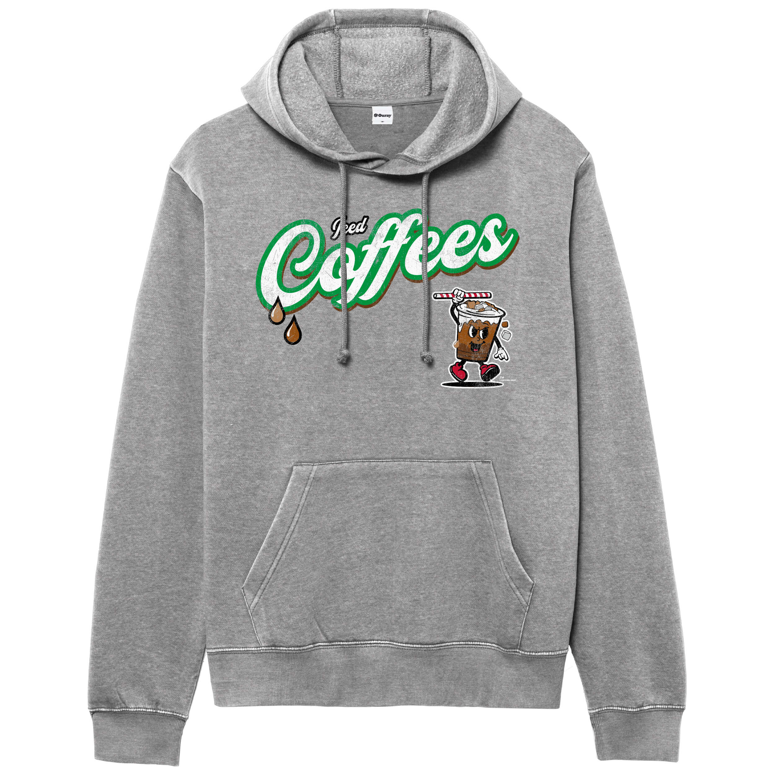L2 Reading Iced Coffees Heathered Gray Hoodie