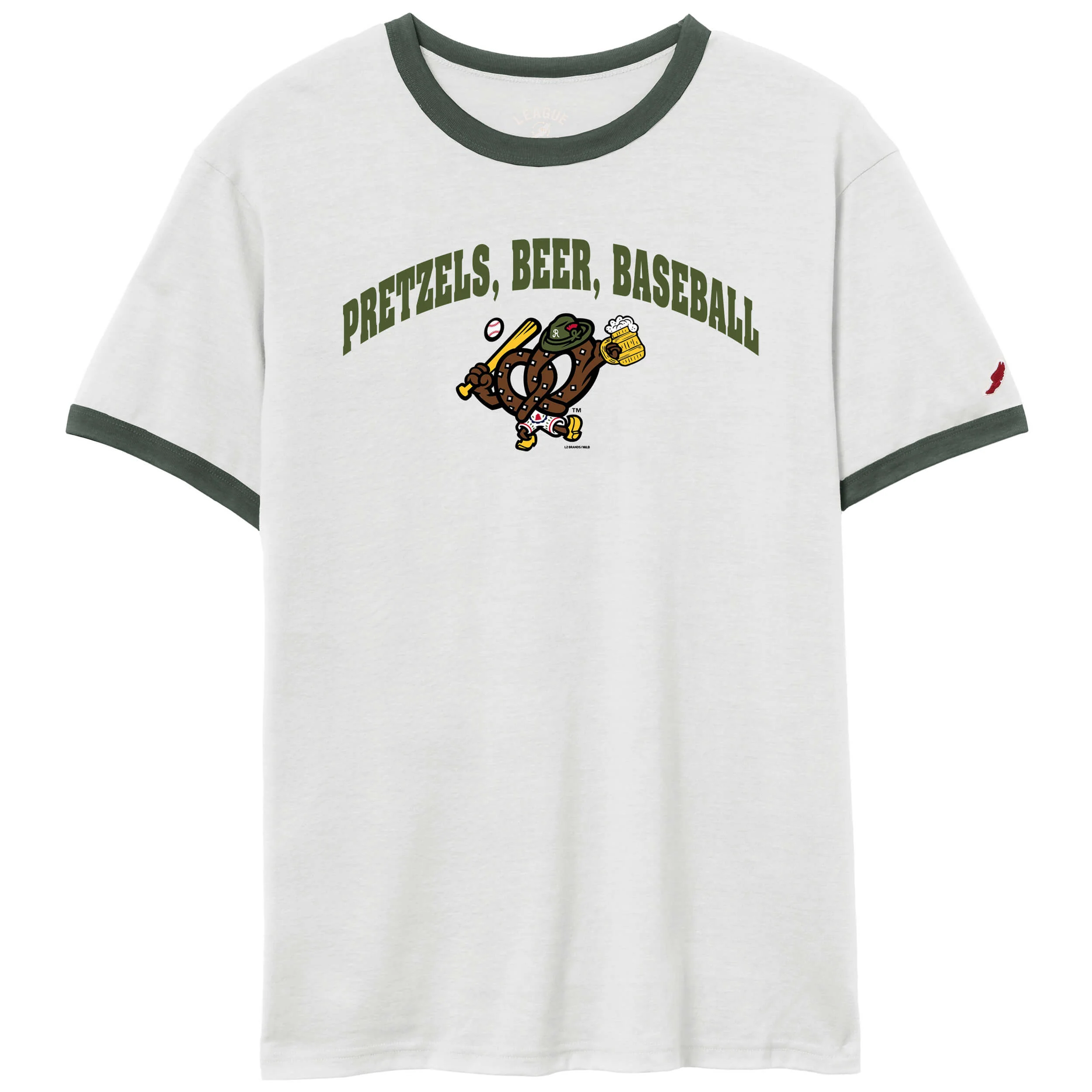 L2 Reading Prost "Pretzels, Beer, Baseball" Ringer Tee
