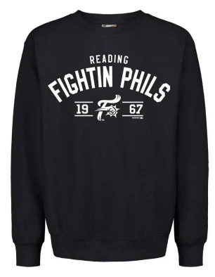 MV Sport Fightin Phils Black Pro-Weave Crewneck