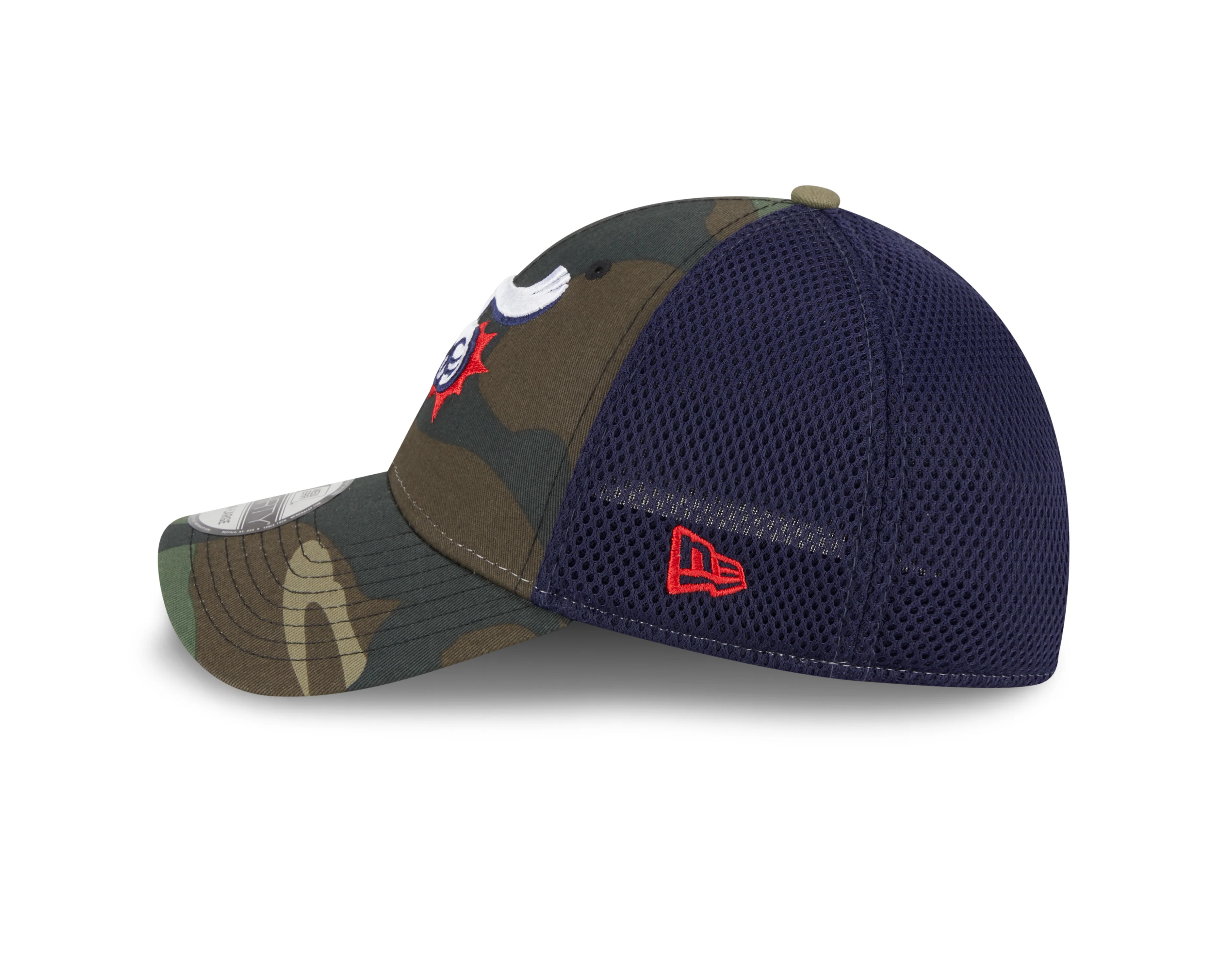 New Era 39Thirty Camo and Navy Neo F-Fist Stretch Fit Hat - Image 3