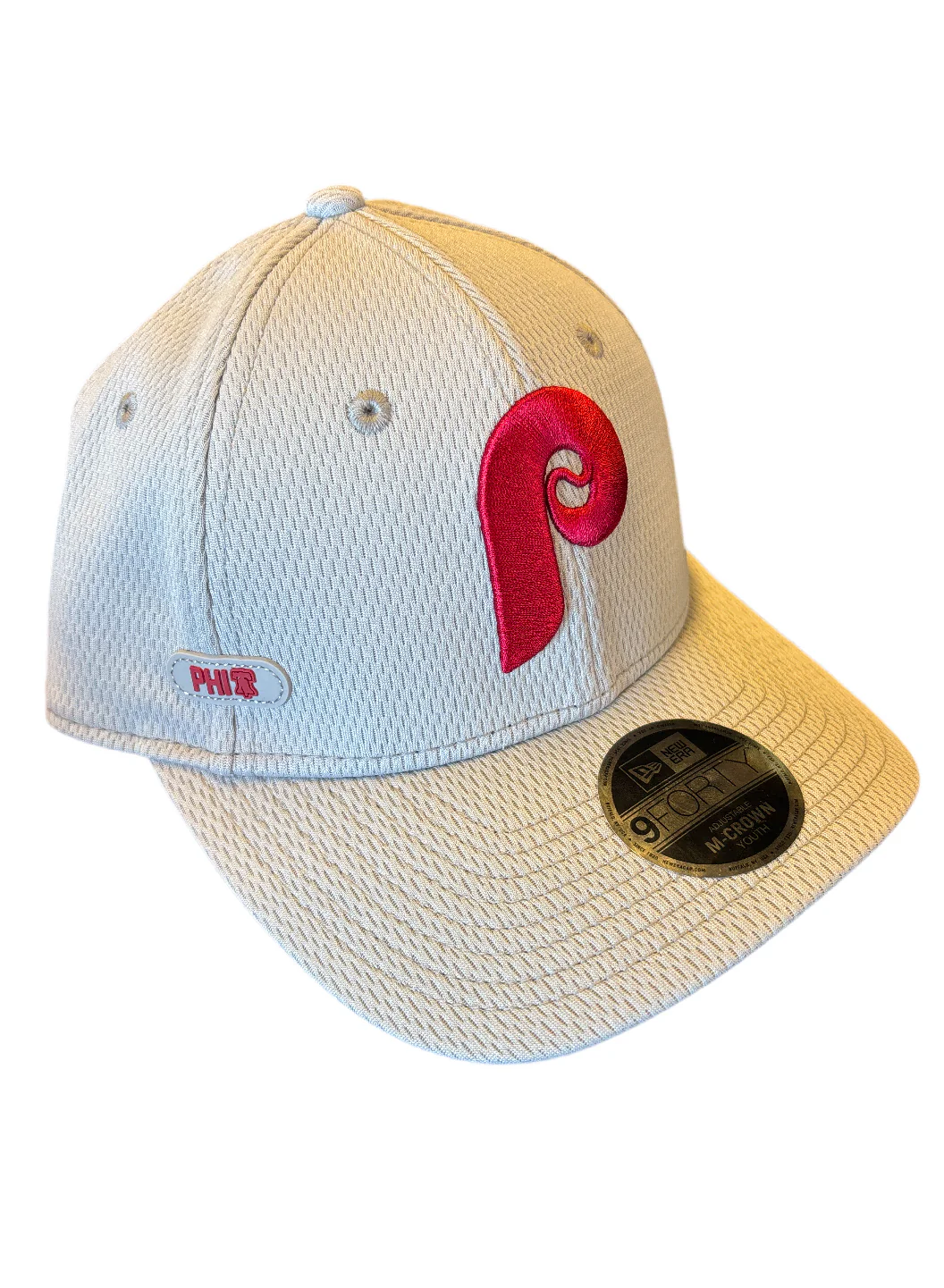 New Era 9Forty Philadelphia Phillies Grey Youth M-Crown Adjustable Hat - Image 4