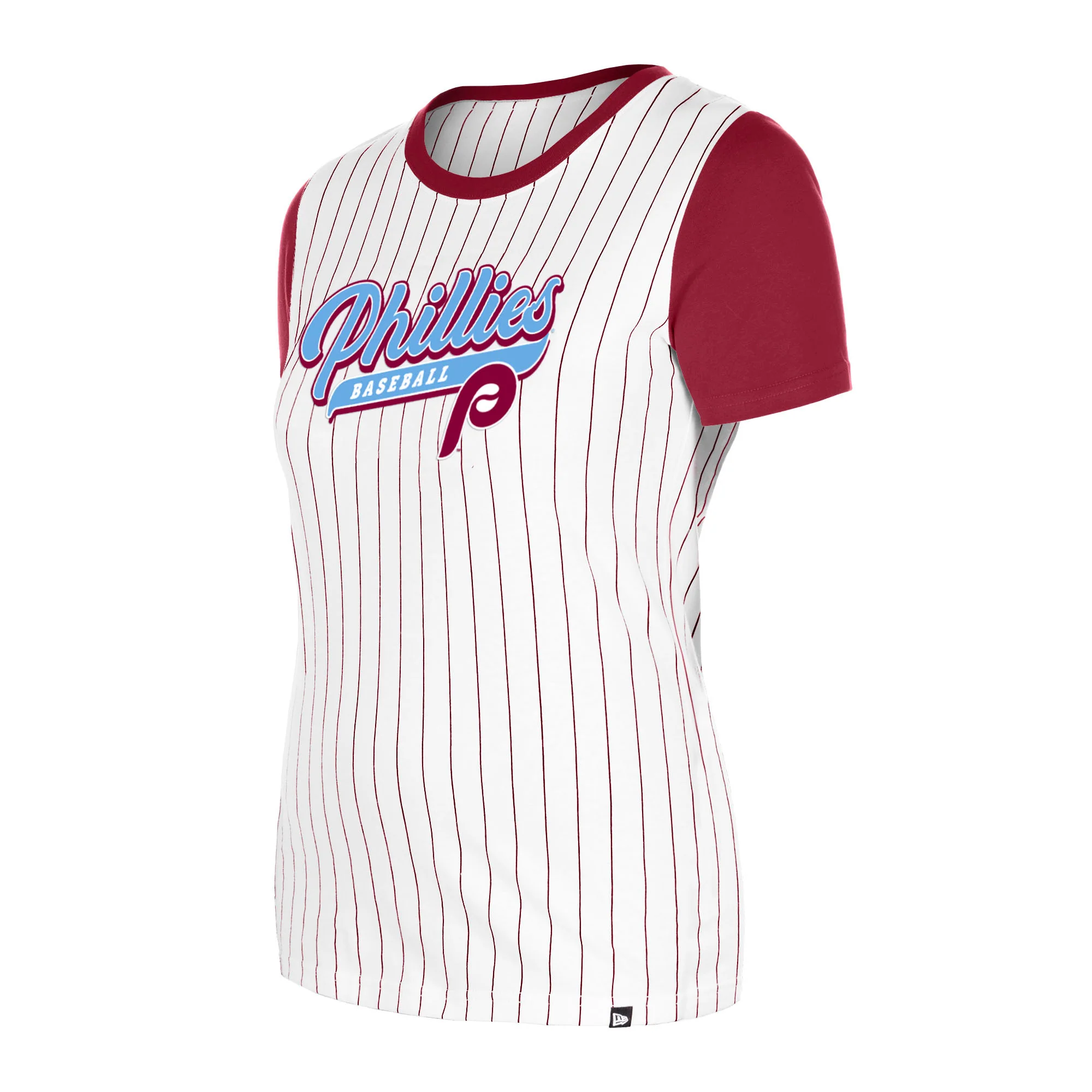 New Era Cooperstown Collection Women's Retro Phillies Pinstripe T-Shirt - Image 4