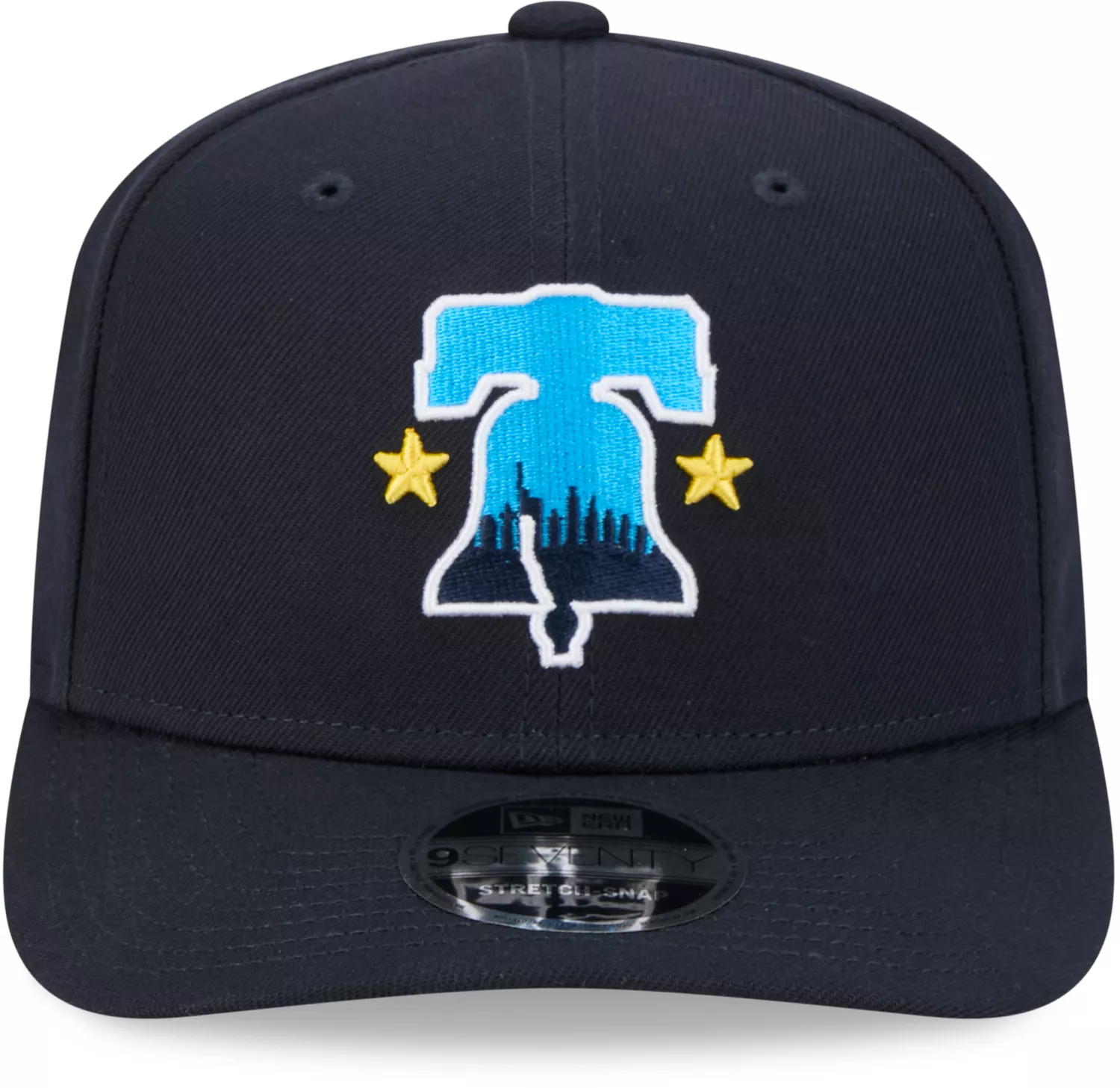 New Era Philadelphia Phillies Mens Navy Blue 2024 MLB CITY CONNECT 9Seventy Stretch-Snap Hat - Image 3