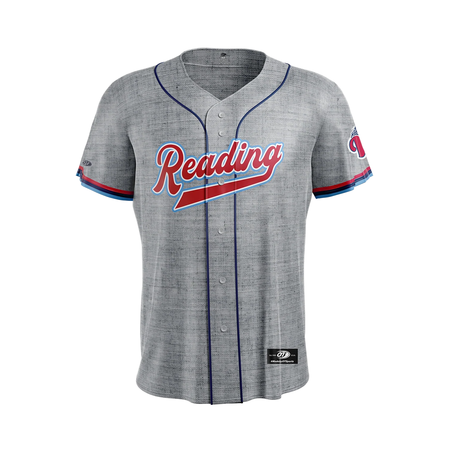 OT Sports Reading Fightin Phils Gray Road Youth Replica Jersey