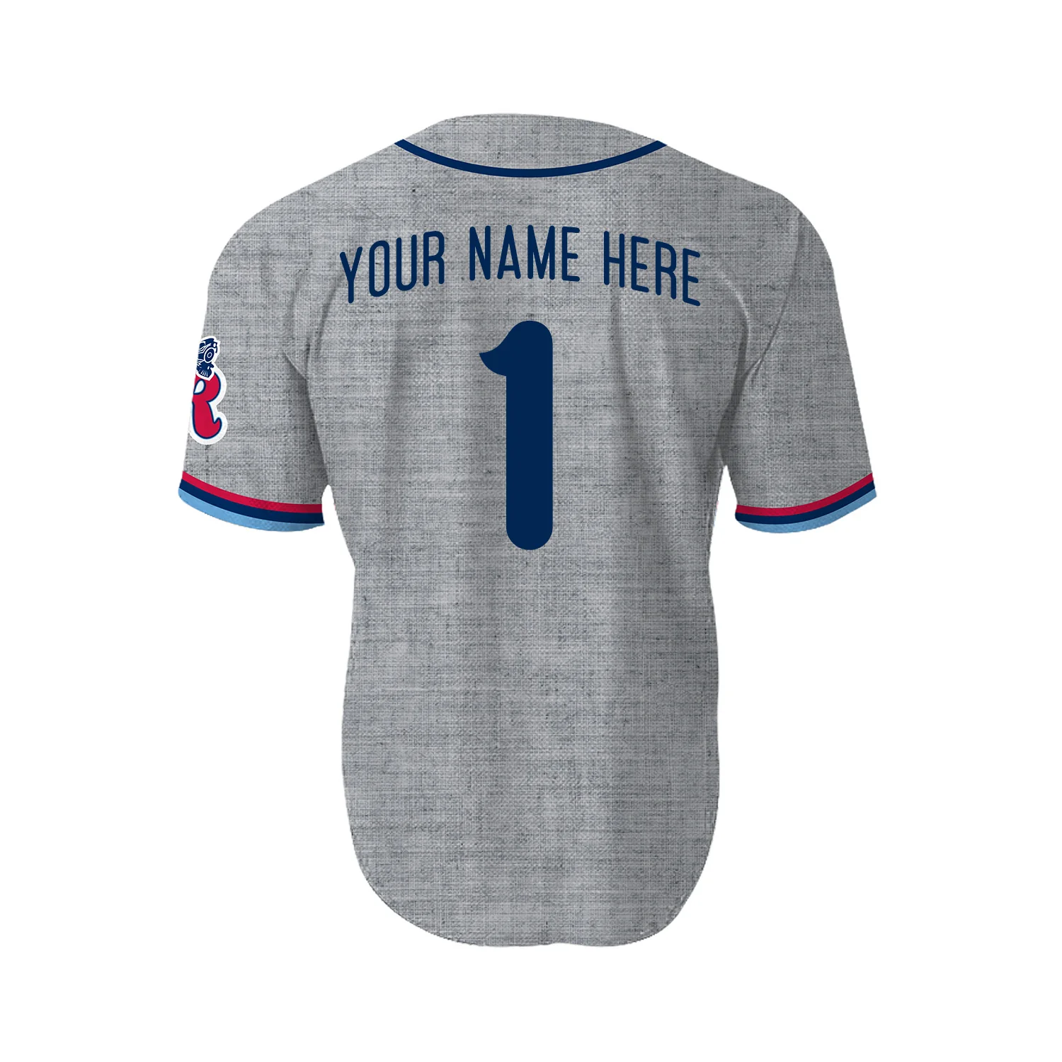 OT Sports Reading Fightin Phils Gray Road Youth Replica Jersey - Image 2