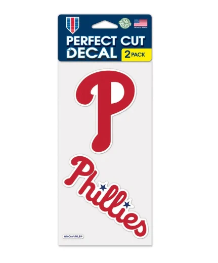 Philadelphia Phillies Cap Logo and Woodmark Decal Set
