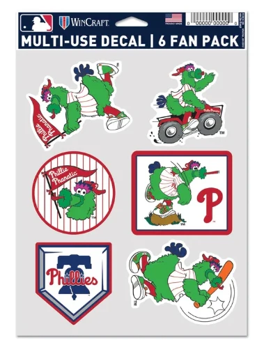 Phillie Phanatic Multi Use 6 Decal Pack