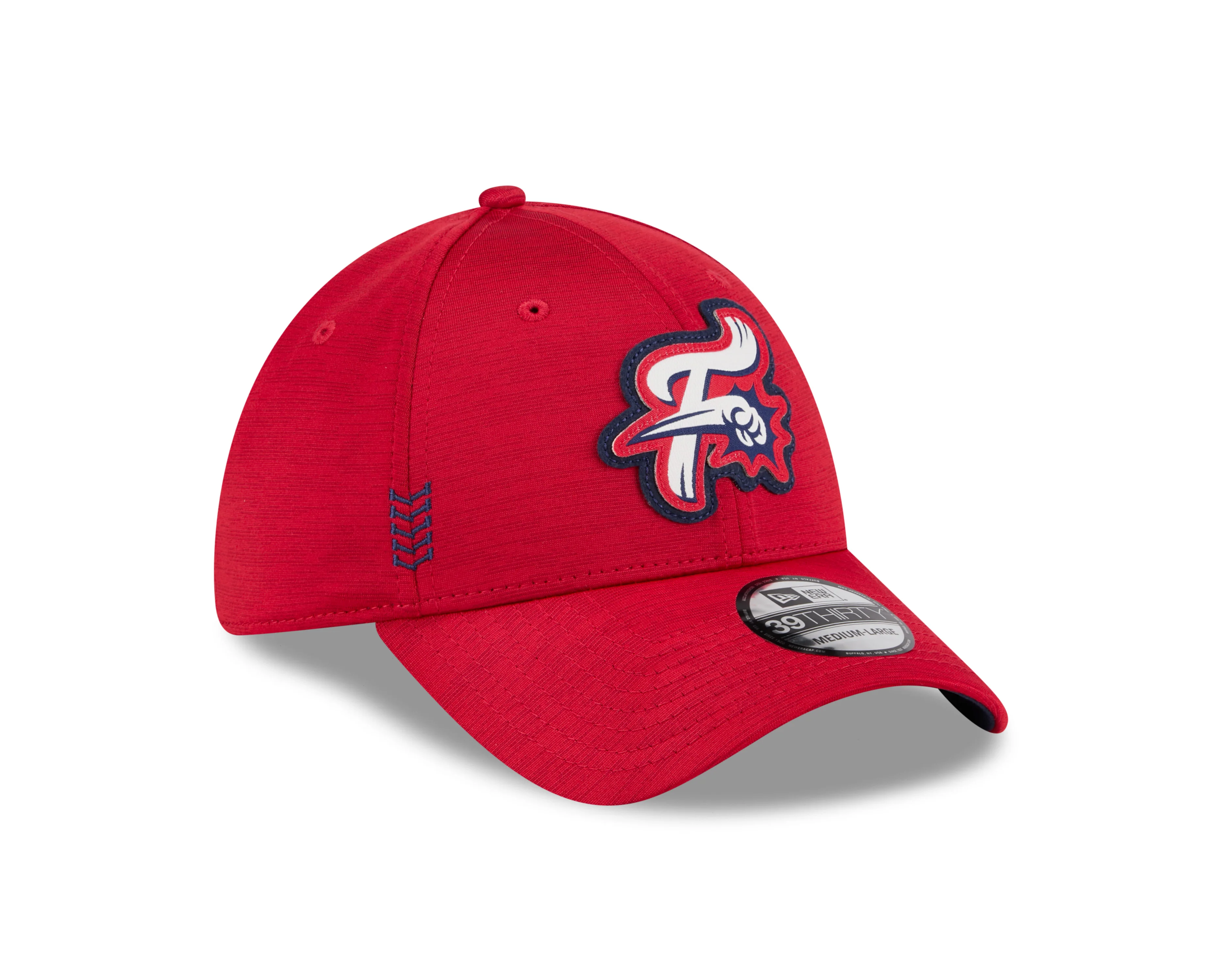 New Era 39Thirty Reading Fightin Phils Stretch Fit Clubhouse Edition Fitted Red F-Fist Hat - Image 3