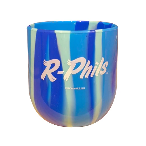 Silicone R-Phils Raspberry Blue Dye Wine 12 oz Cup