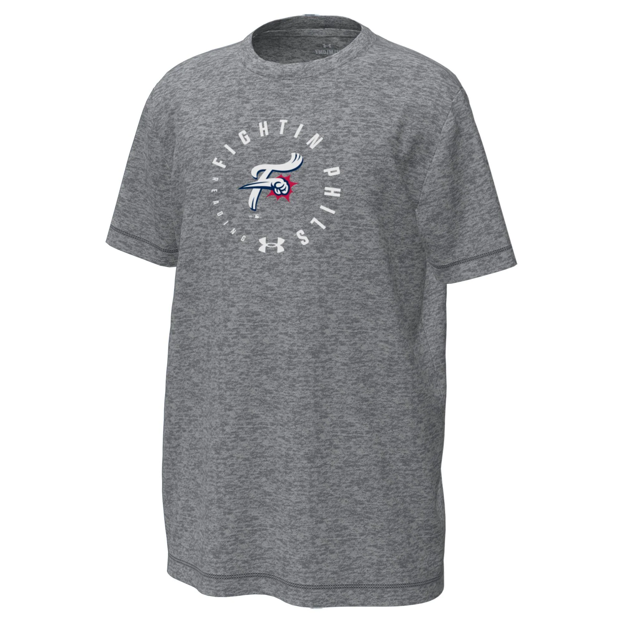 UA Youth Short Sleeve Fightin Phils Gray Tech Tee