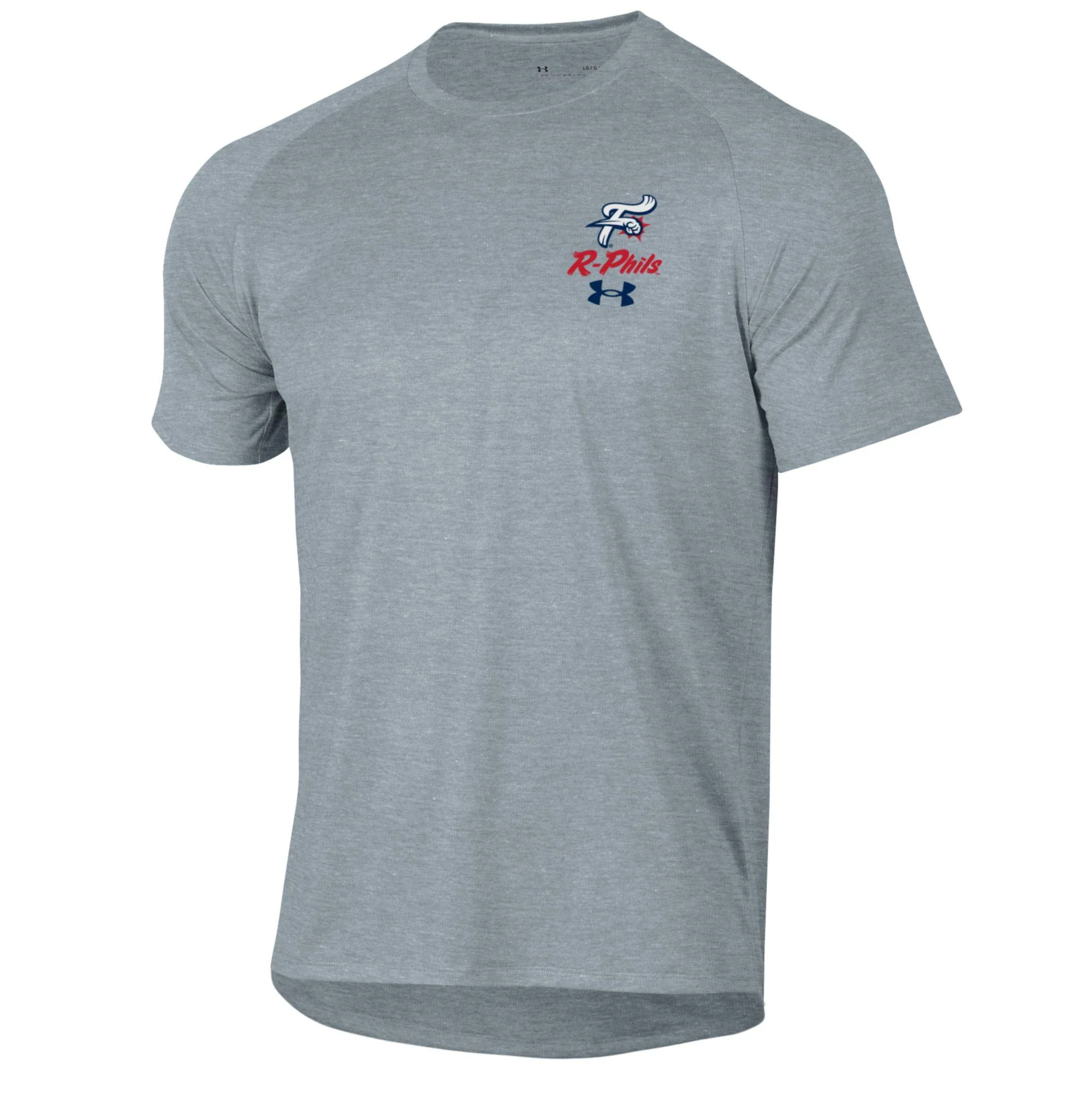 Under Armour Grey Reading Fightin Phils R Logo with Pennsylvania State Outline T-shirt - Image 2