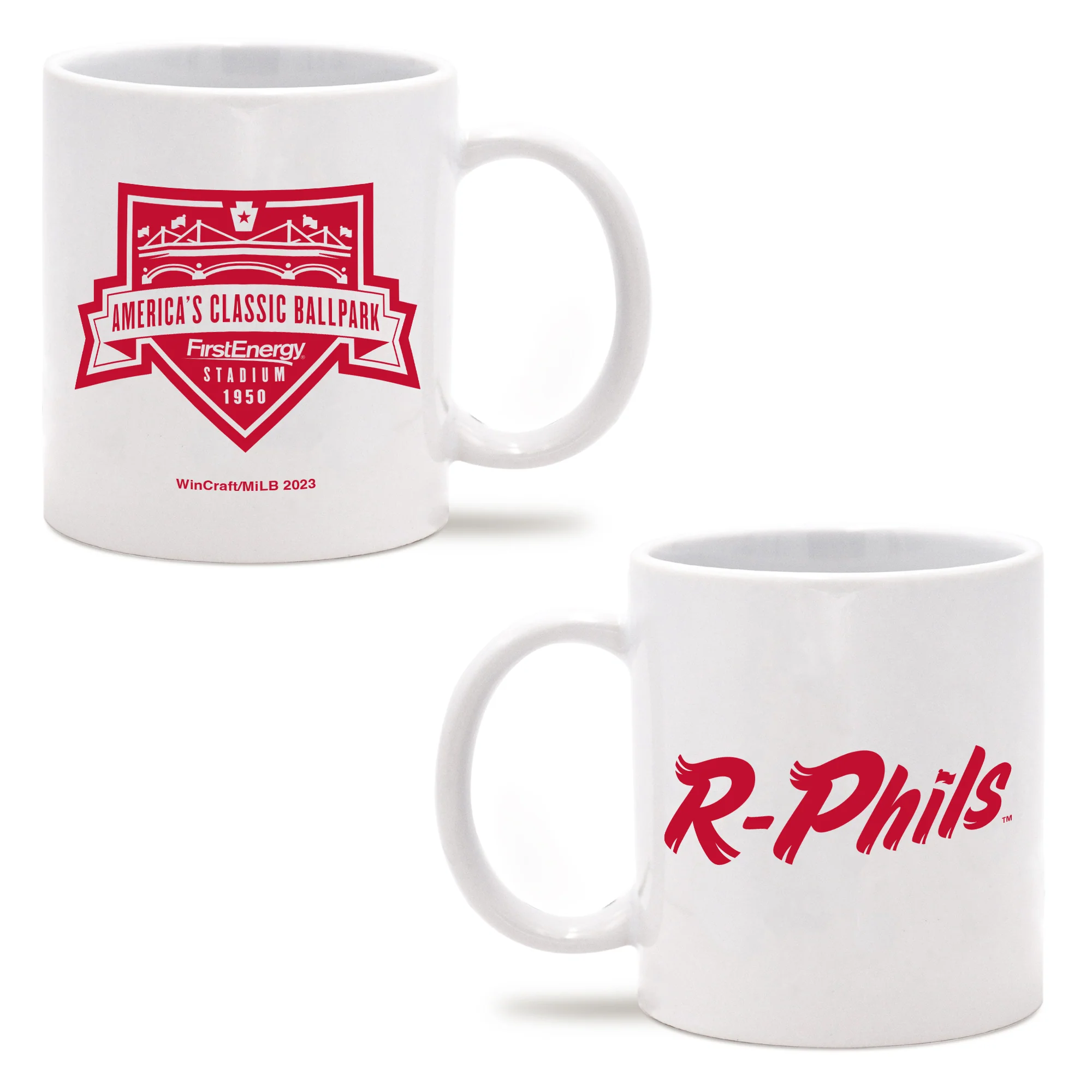 Wincraft White Ceramic R-Phils 12 oz Mug